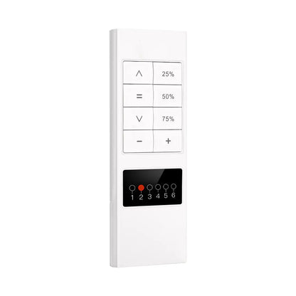 6-Channel QuickSet Remote for Motorized Roller & Zebra Shades (Compatible with Bluetooth & Alexa Motors)