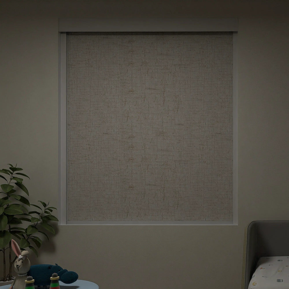 Full Closed Motorized Blackout Roller Shades