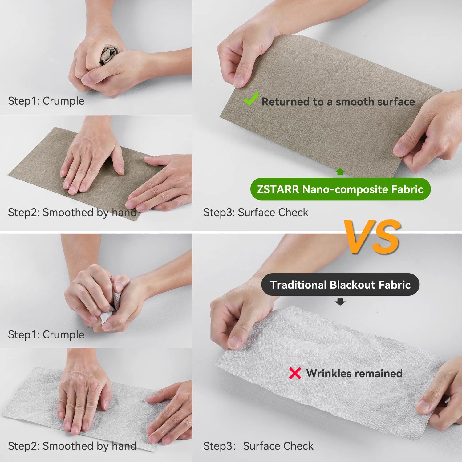 Fabric recovering from creases and folds