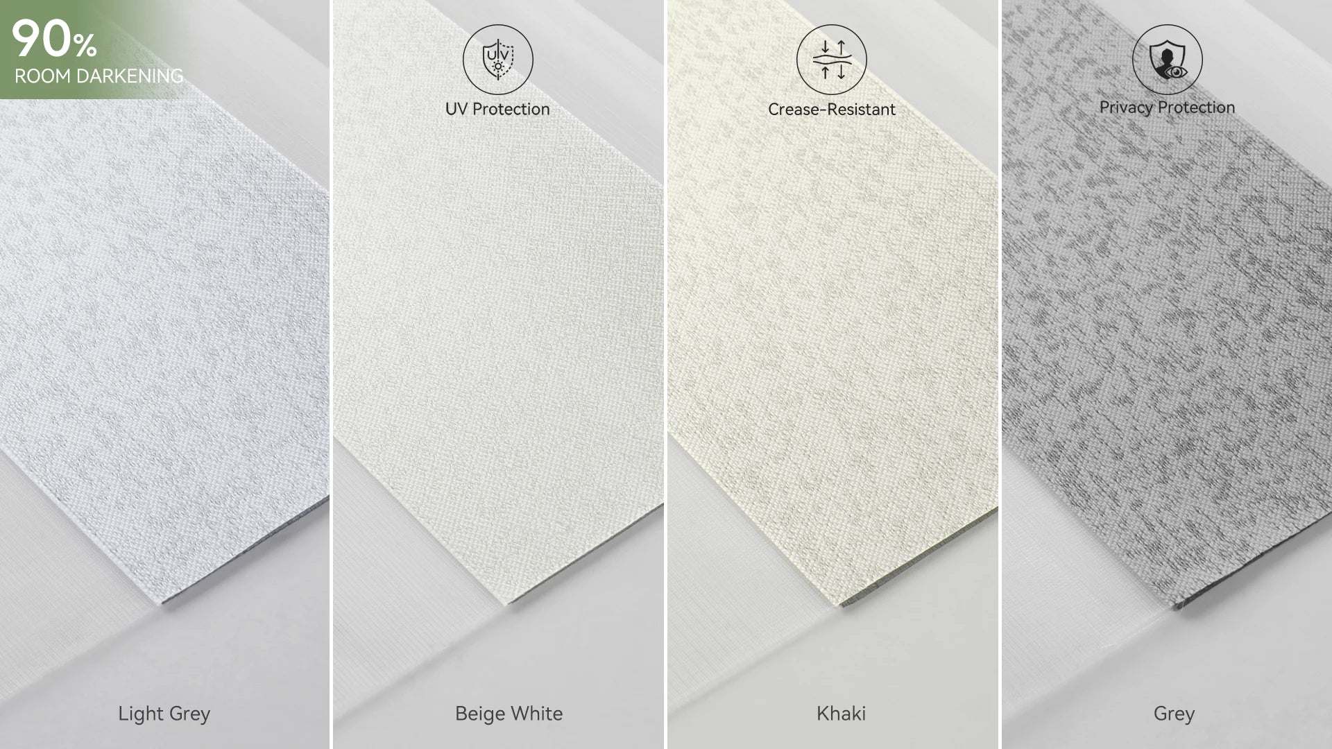 Custom color choices for blackout zebra shades to match any decor
