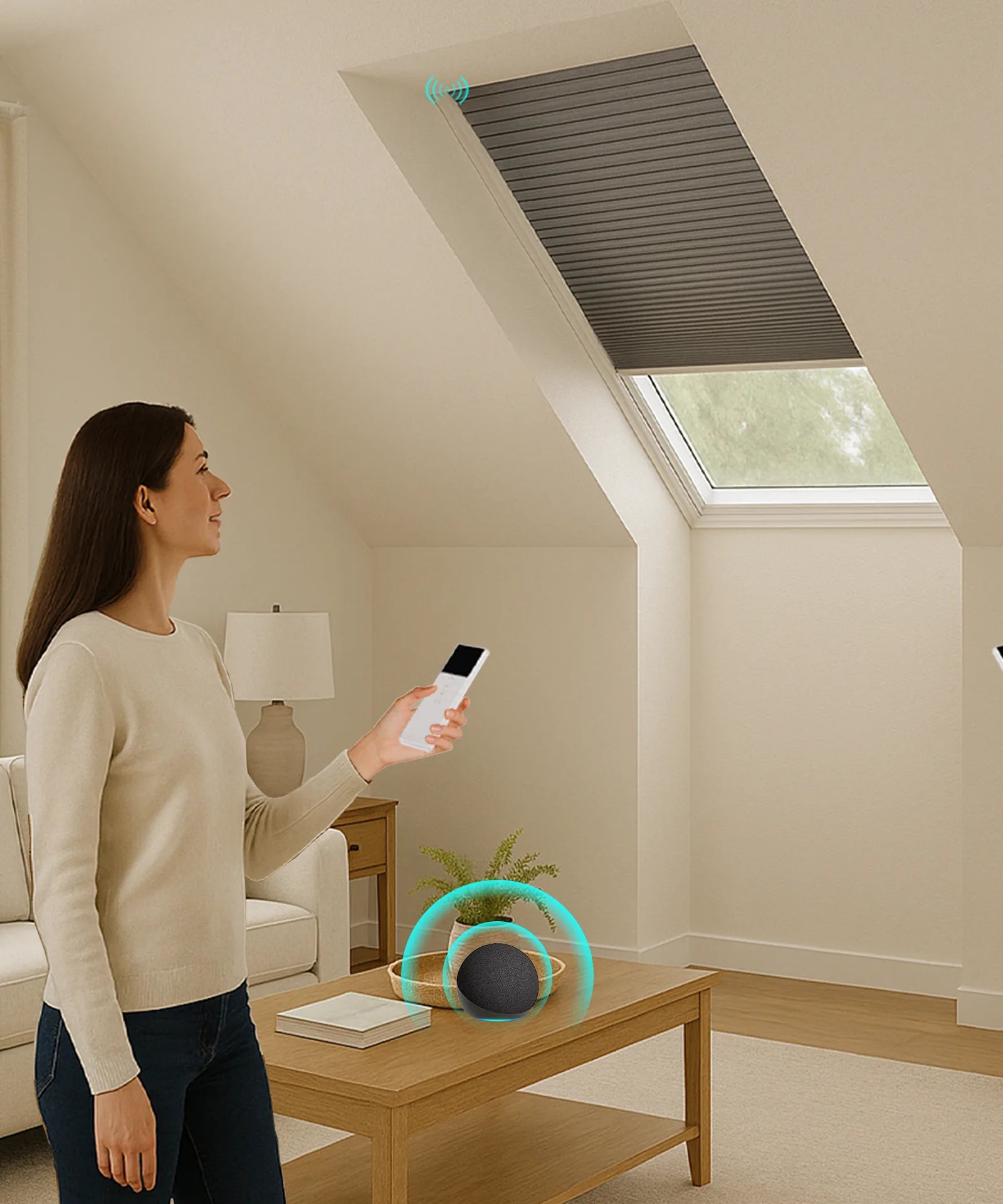 Motorized Skylight Cellular Shades