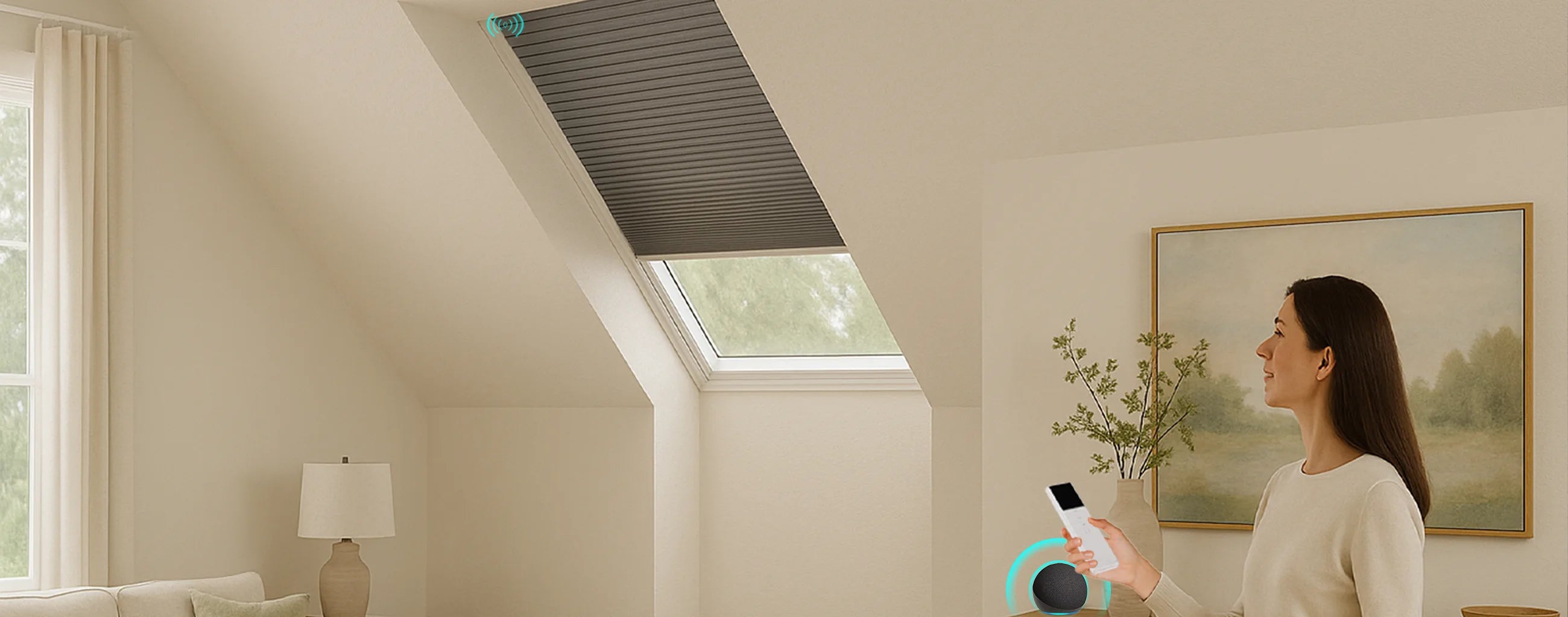 Motorized Skylight Cellular Shades