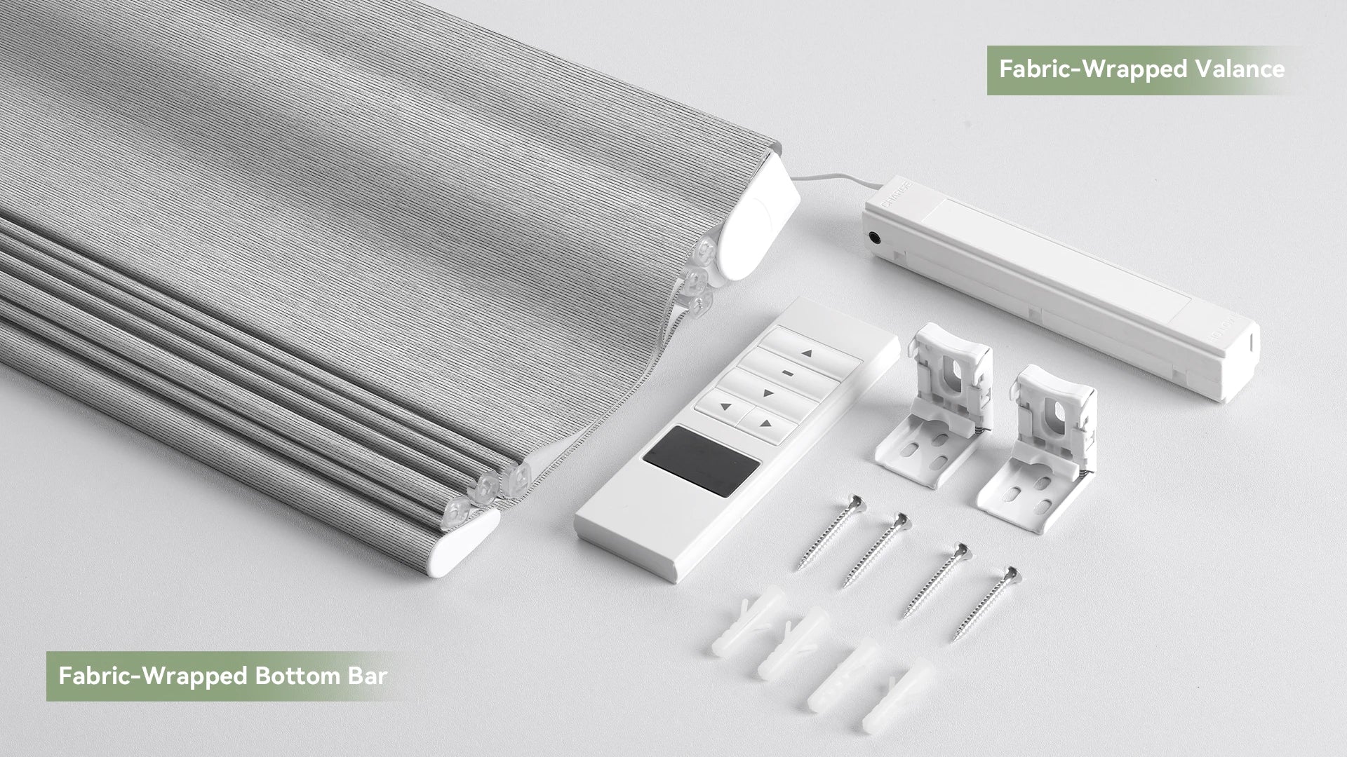 Roman shades accessory list including brackets and mounting hardware