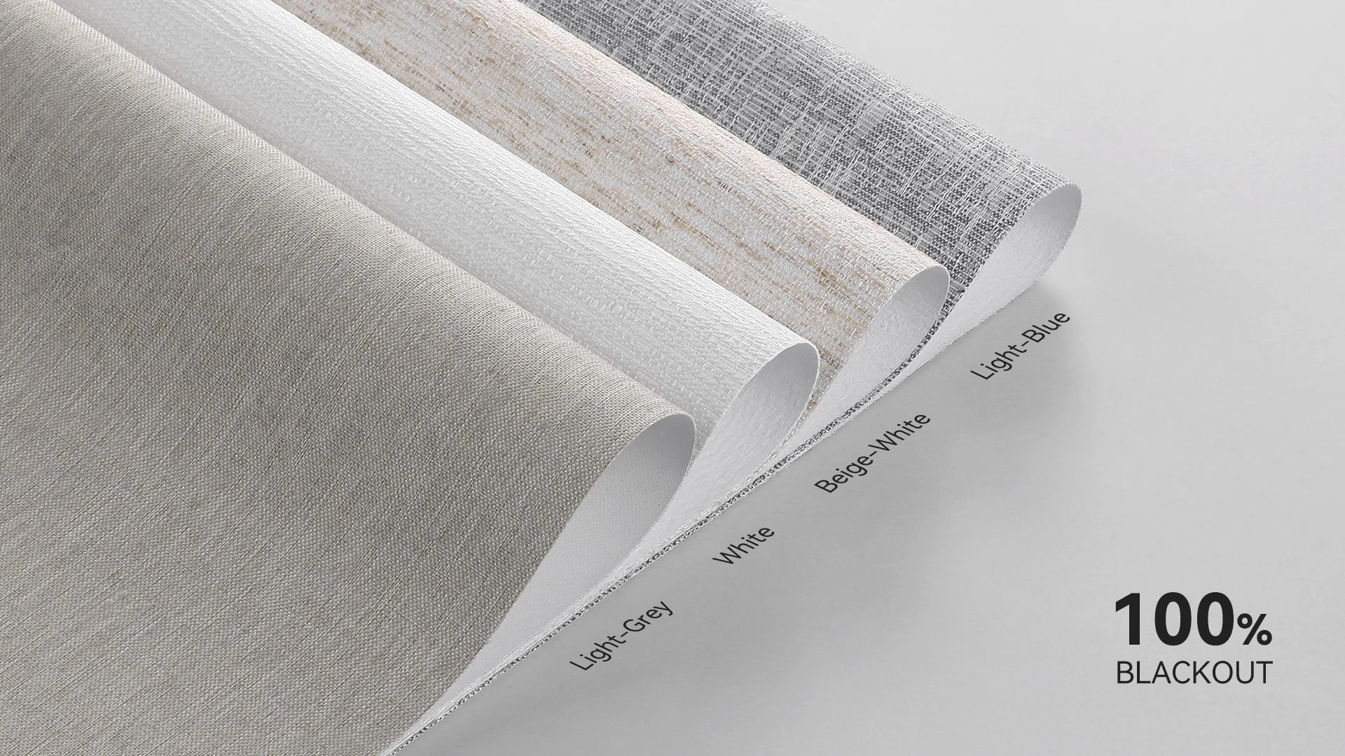 Selection of available fabric colors for custom Roman shades