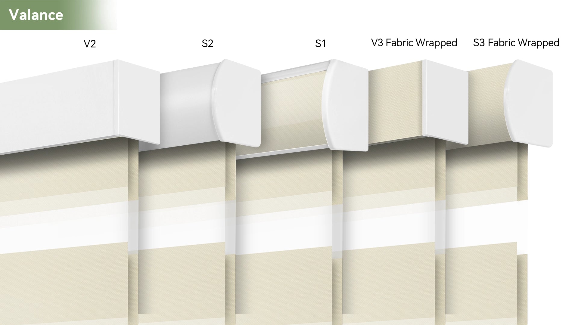 Valance style options for 70% blackout zebra shades